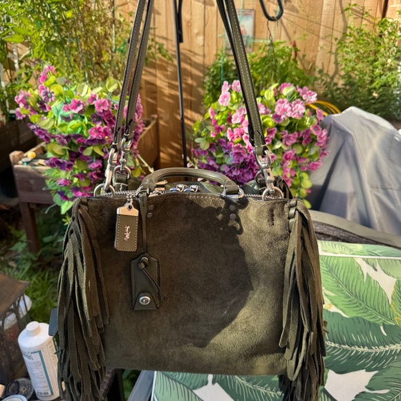 Coach 1941 Rogue 31 Fern Green Suede Fringe 86824 - Picture 1 of 16